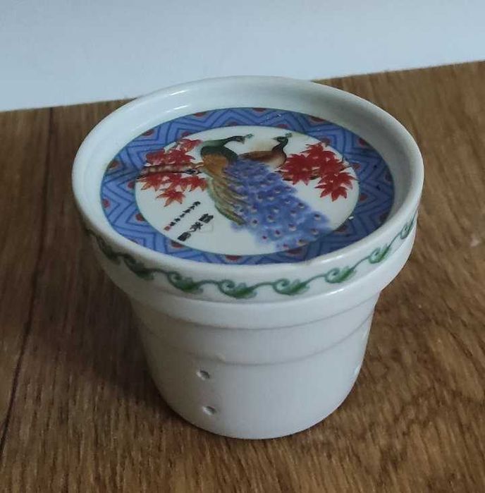 Заварник в чашку з кришкою (порцеляна, Китай)
