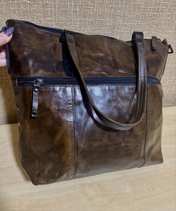 Большая сумка BUGATTI , натуральная кожа