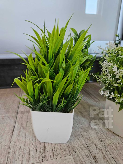 Sztuczne kwiaty z doniczkami 6 szt. zestaw roślin sztucznych dekoracja