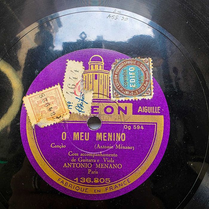 Disco 78 Rotações ODEON– António Menano – “Solitário” /“O Meu Menino”