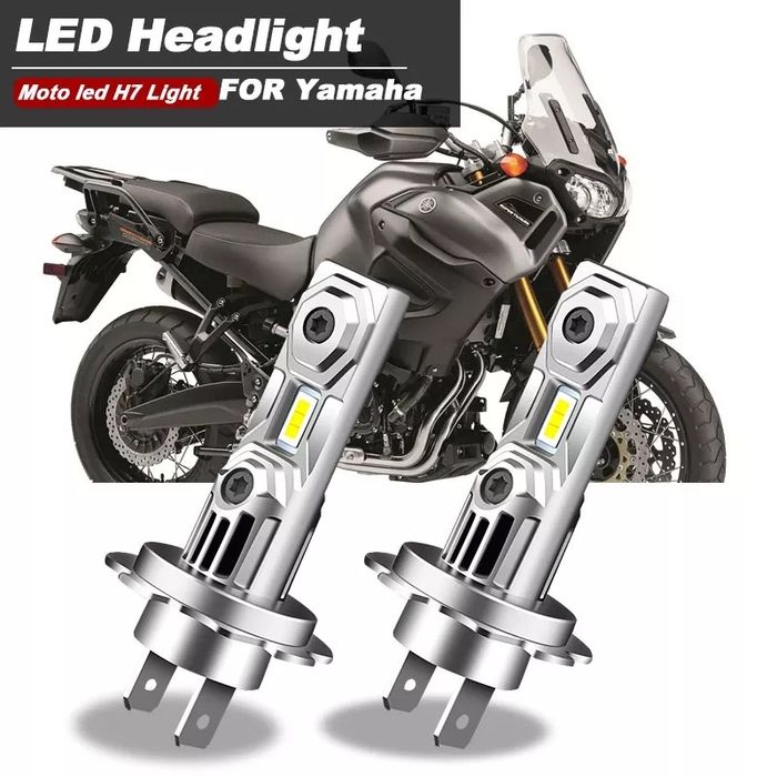 Lampas h7 led 60w 12000lm canbus para motos yamaha super tenere 1200