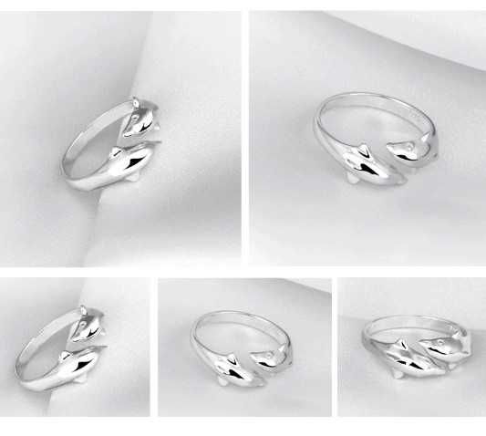 Кольцо Дельфин, размер регулируется, новое, бижутерия, на подарок