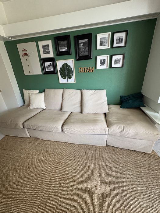 Sofa Cama bege/cinza