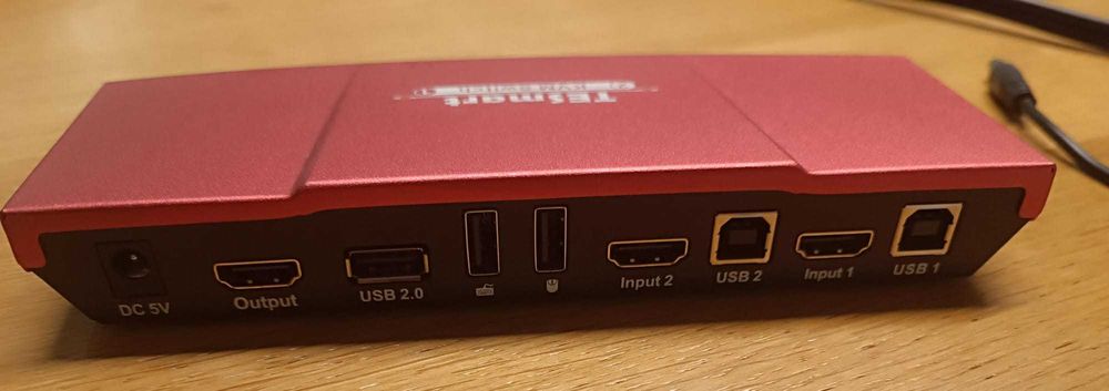 KVM Switch Kit - 2 Port - HDMI 4K60Hz com EDID + cabos