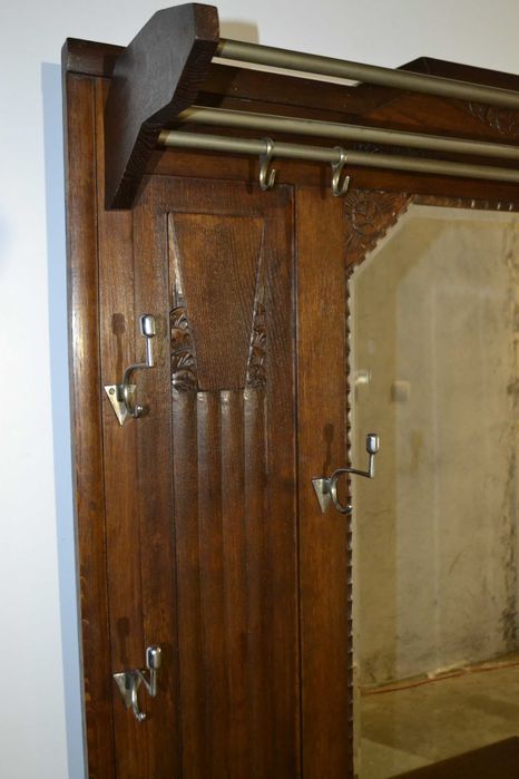 wieszak / garderoba artdeco . 1920 . dąb