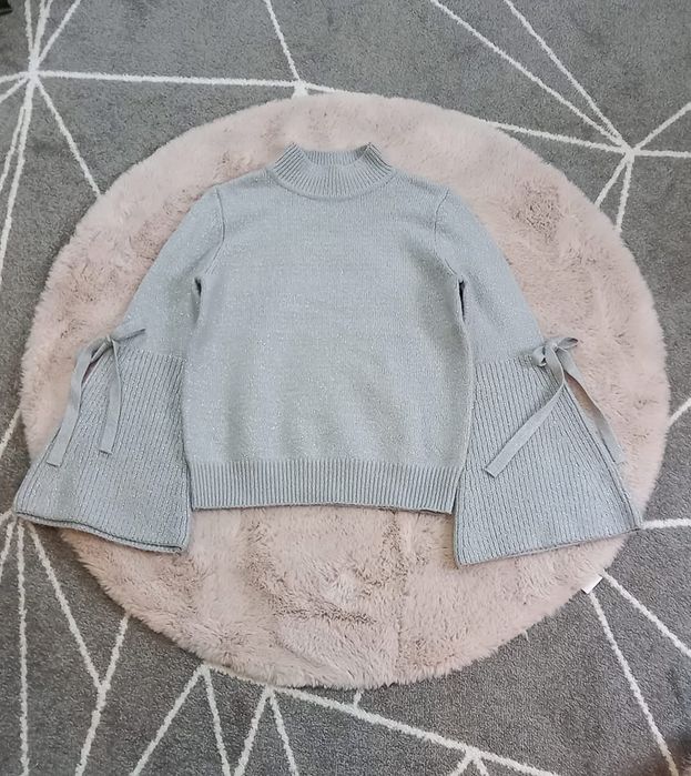 Modny sweter z szerokimi rękawami TU rozm.XS szary
