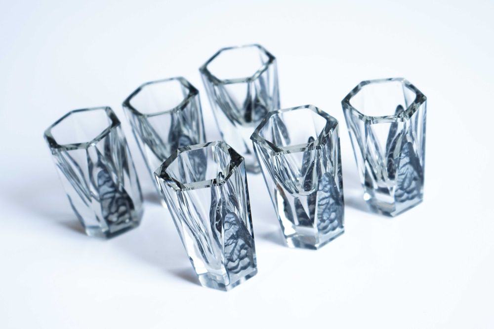 Ekskluzywny zestaw karafka i kieliszki Art Deco Moser unikat