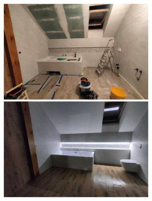 Remonty Łazienek,,wykończenia, gładzie, malowanie .SZYBKIE TERMINY!