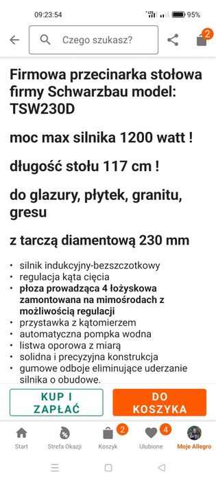 Piła do glazury 650 złotych