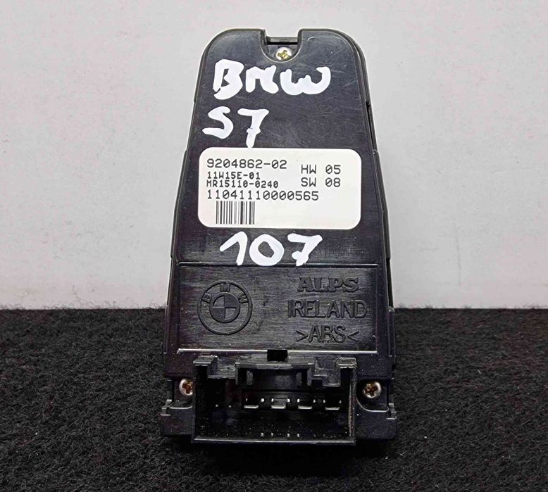 Comando / Botão / Interruptor Vidros Trás Direito 9204862-02 - BMW 7