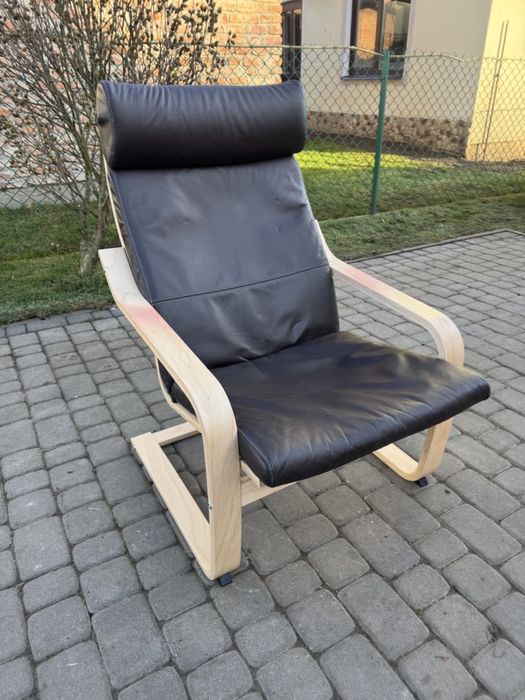 Крісло качалка Ikea крісло гойдалка шкіряне