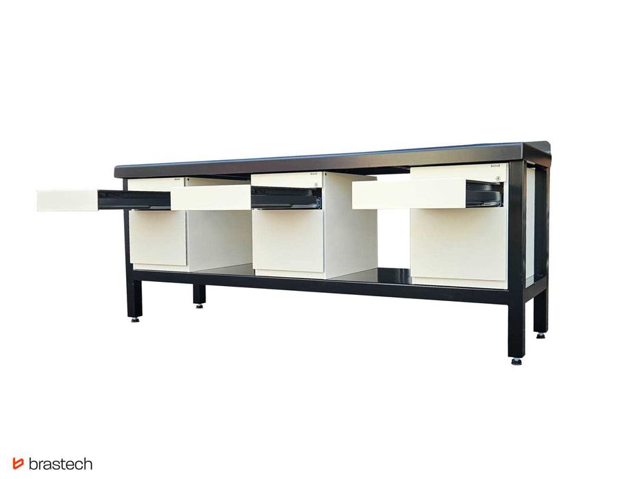 Stół warsztatowy 90 x 232 x 61,5 cm Blat stalowy 5 mm, waga 265 kg