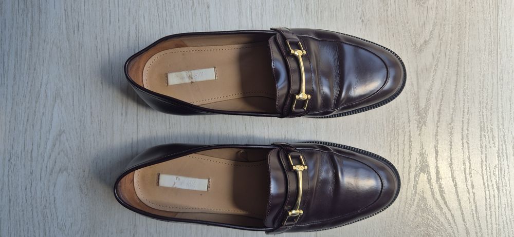 Mocassins pele bordô H&M