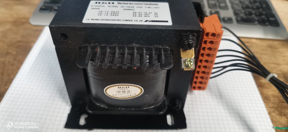Transformator sterowniczy 430VA 230V – 19,3V / 30V / 90V