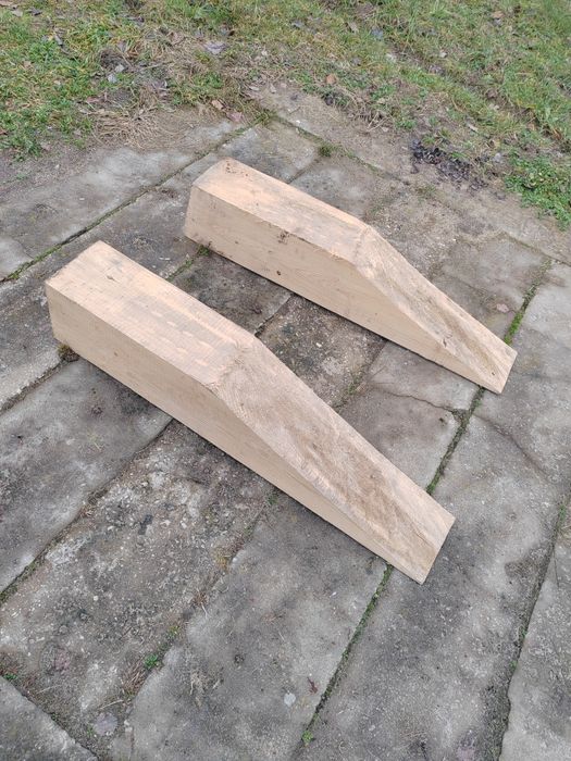 Najazdy samochodowe drewniane mocne najazd 2szt.