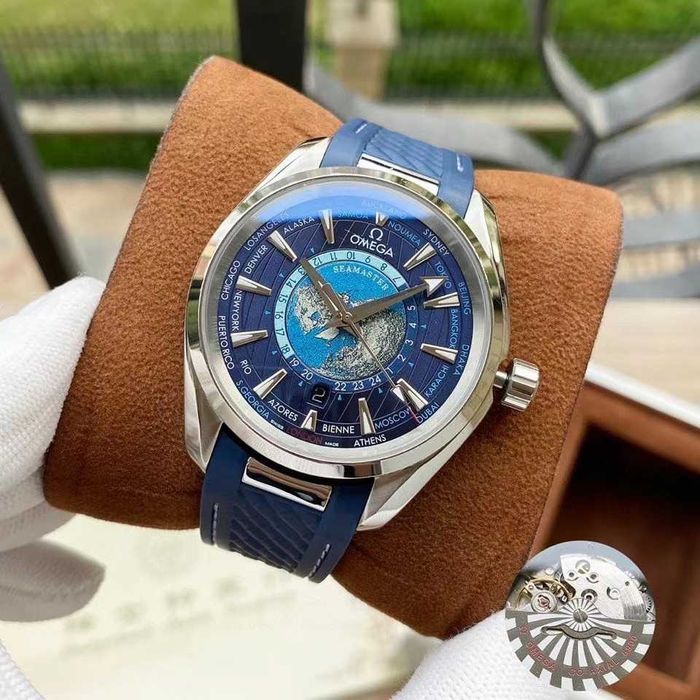 Годинник автоматичний Seamaster Aqua Terra 150M Co-Axial Master Chronometer GMT Worldtimer 43 mm (ref. 220.12.43.22.03.001)