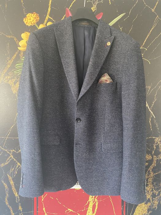 Мужской пиджак Ravanelli 56 Темно-синий