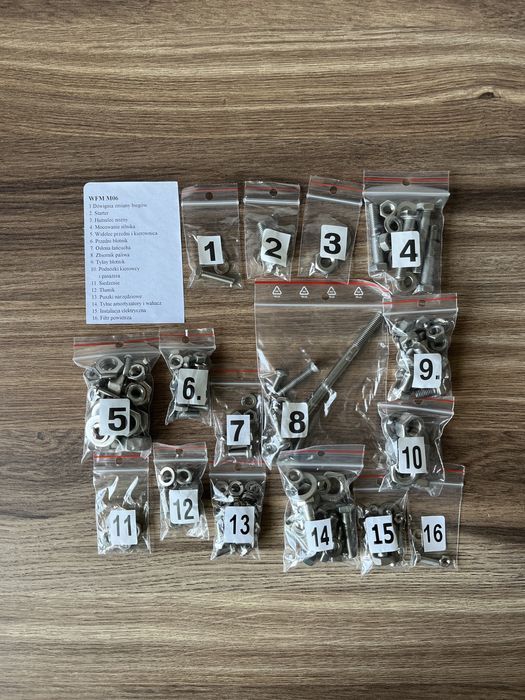 NOWY komplet śrub śruby NIERDZEWNE WFM M06