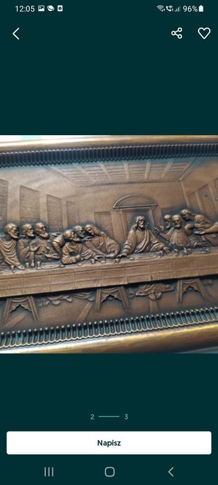 Obrazek miedziany ostatnia wieczerza