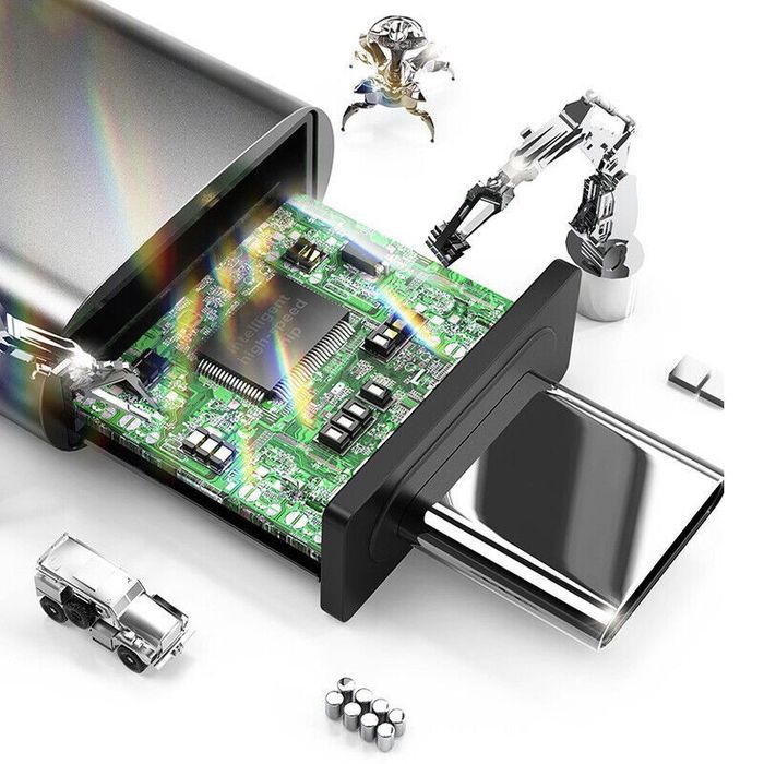 Reduktor Adapter wtyczka z TYP-C na USB Black Tablet Telefon Komputer