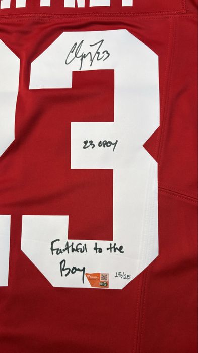 NFL Jersey autografado nunerado c inscricao Christian McCaffrey