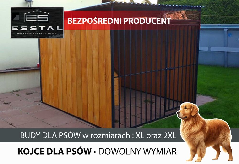 Kojec dla Psa , KOJCE dla Psów ,Klatka , Box , Zadaszenie  - ESSTAL
