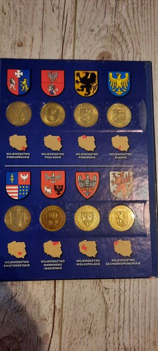 Herby 16 wojewodztw na monetach dwuzłotowych