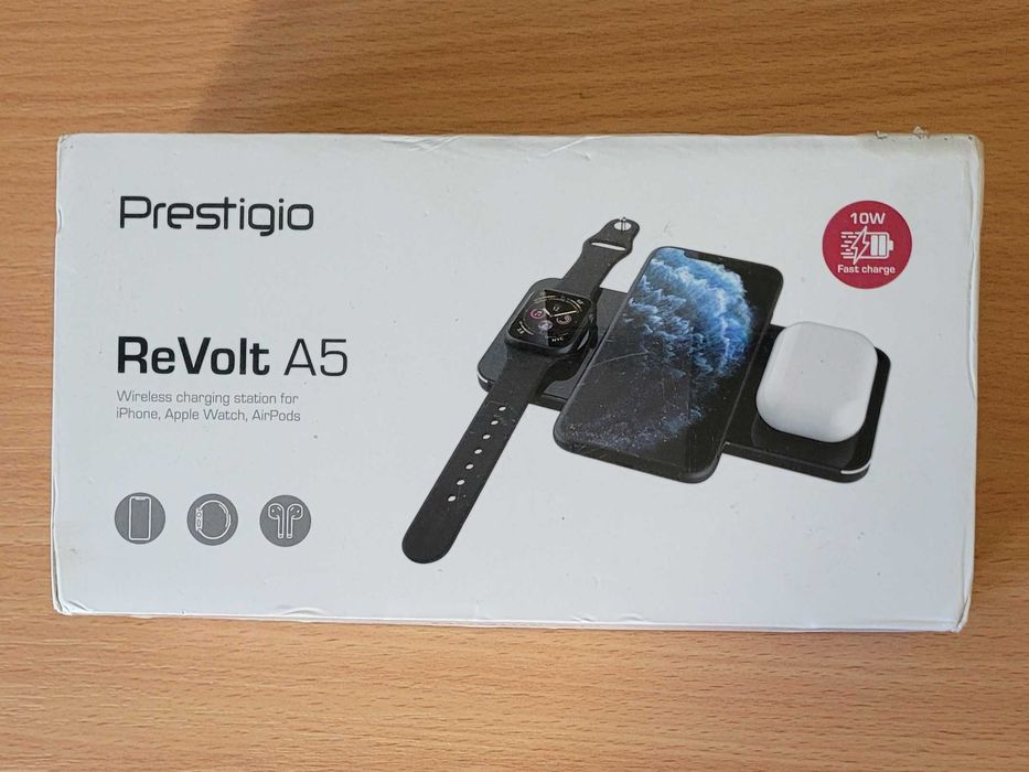 Prestigio Revolt A5 Qi – Bezprzewodowa Stacja Ładująca 3 w 1
