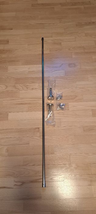 Pojedynczy karnisz 19 mm, długość 120 cm, nowe wsporniki