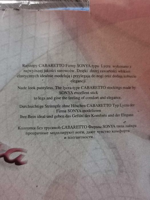 Rajstopy damskie Kabaretki, rozmiar 4
