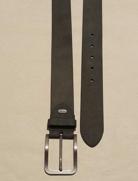 Мужской кожаный ремень "Petek". Оригинал. Цвет - зелёная олива. Новый.