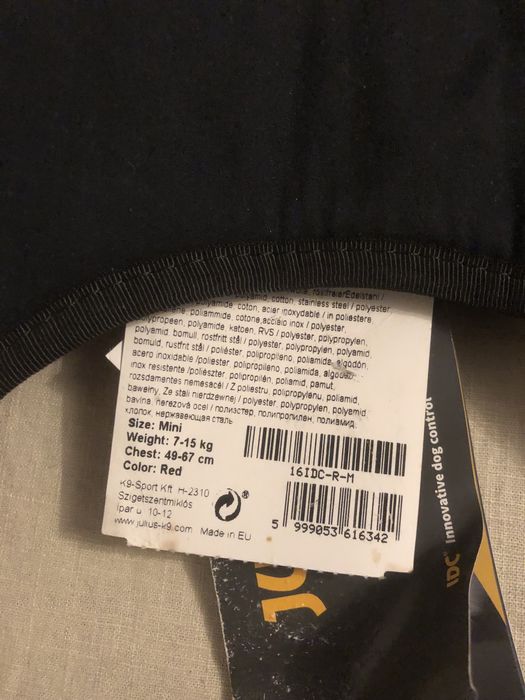 Arnês Peitoral Julius-K9 S/Mini – Novo com Etiqueta