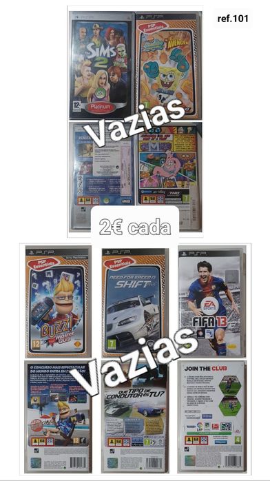 Caixas de jogos para PSP