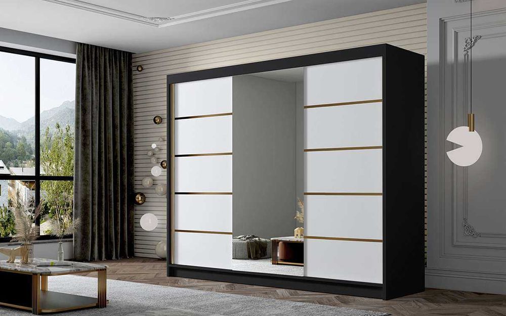 Szafa przesuwna BELLA 6 250cm garderoba Kaszmir