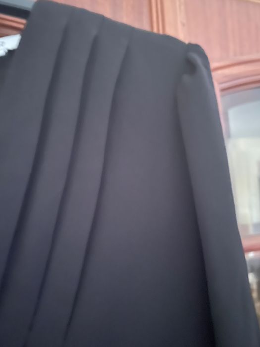 Vestido preto da Redoute plissado Tam.46