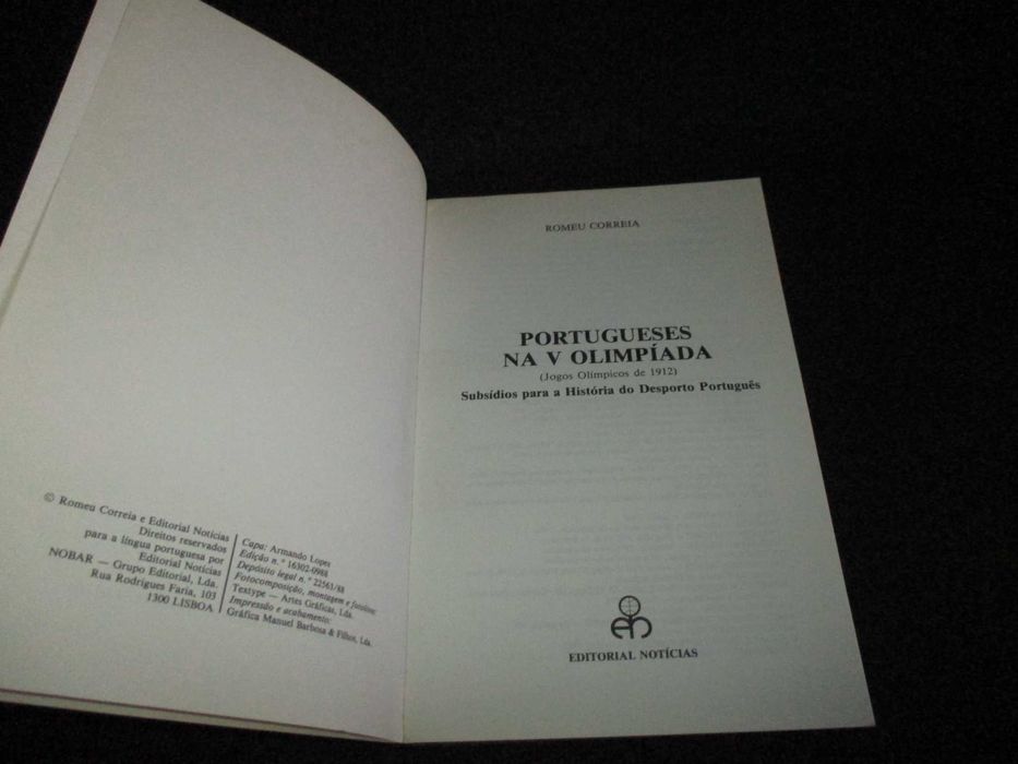 Livro Portugueses na V Olimpíada Romeu Correia