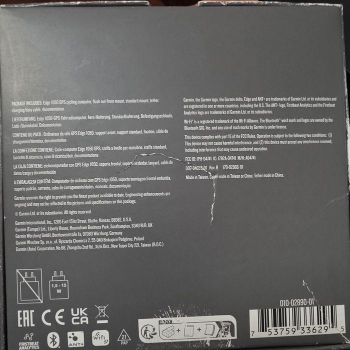 Caixa original para Garmin Edge 1050