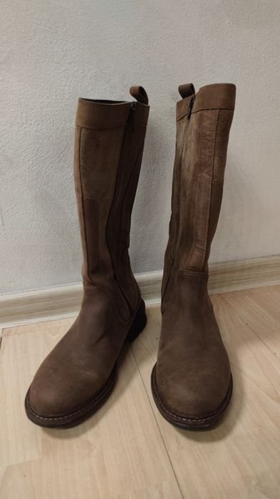 Brakeburn botki oficerki kozaki nowe nubuk skóra naturalna camel 5 38