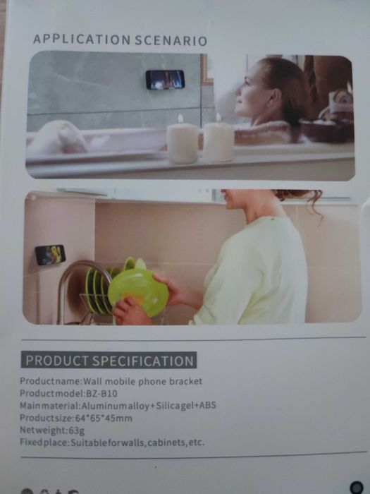 Uchwyt ścienny do telefonu, tabletu