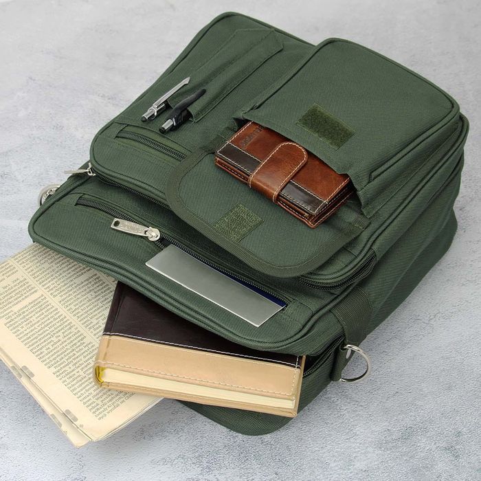 torba męska do pracy a4 bellugio - ciemnozielona