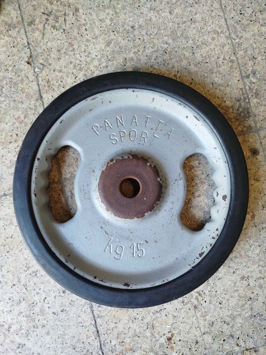 2 Suportes de Disco e Barras + Discos Panatta