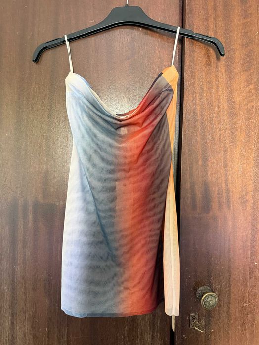 Bec & bridge Vestido Cai-Cai em Tule Multicolor Strapless Dress in Multicolor Tulle