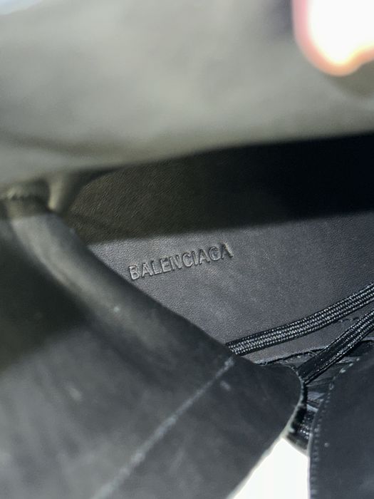 BALENCIAGA Bulldozer boots army fur leather ботинки боты черные кожа