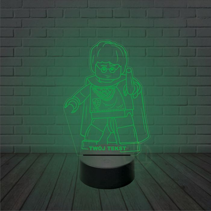 Lampka nocna na biurko 3d led imię grawer HARRY POTTER