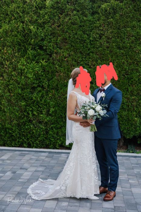 Suknia ślubna, welon, bolerko