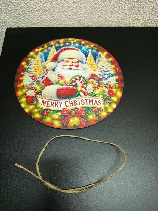 Placa decorativa de natal.