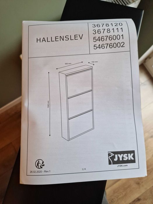 Szafka na buty metalowa czarna