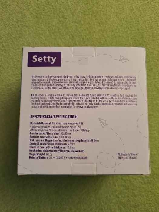 Nowy Zegarek Setty dla dziecka Klocki kolorowy