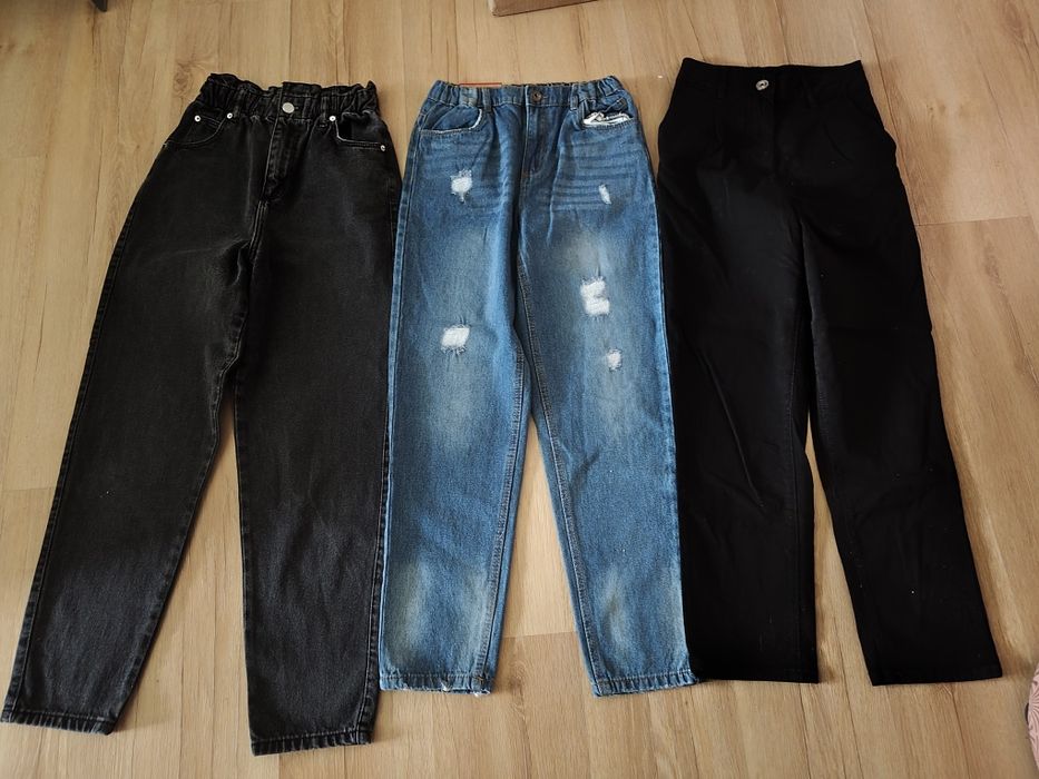 Spodnie dziewczęce jeansowe nowe 164 34 XS zestaw