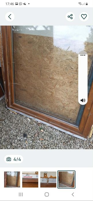 Okno plastikowe złoty dąb